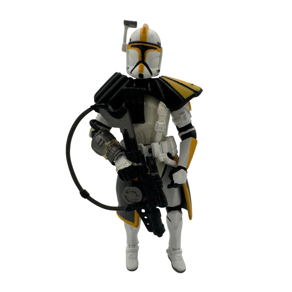 Hasbro Star Wars ARC Trooper Commander 3.75 Figure 2005 Yellow Good Order 66